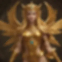 Representation of the three Golden Goddesses in a celestial landscape