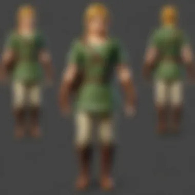 An artistic rendition depicting Link in various iterations of the green tunic across the Zelda series.