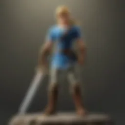 The Master Sword displayed in a mystical environment