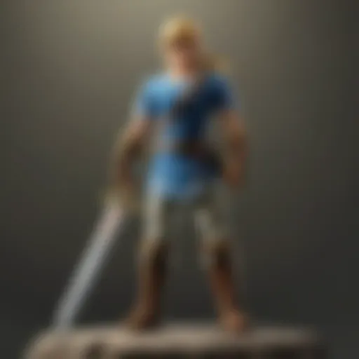 The Master Sword displayed in a mystical environment