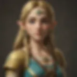 A visual representation of Amibio technology integrated into a Zelda game environment