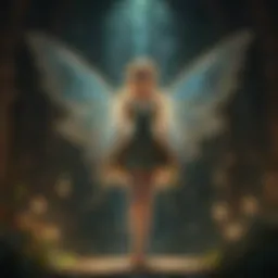 A stunning fairy in the Zelda universe surrounded by glowing orbs