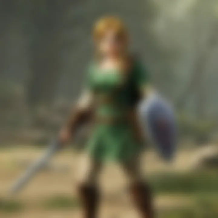 A captivating visual of Link participating in a mini game that ties into the overarching story of Hyrule.