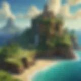 An overview of a picturesque island in Zelda