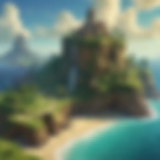 An overview of a picturesque island in Zelda