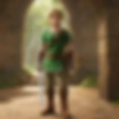 Link's Interaction with Key Characters Link interacting with a character in the game