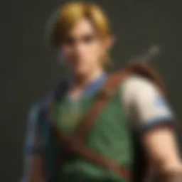 A striking illustration of Link in a dynamic pose, showcasing his determination.