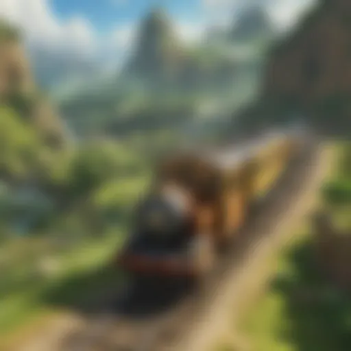 The majestic Spirit Train traversing the landscape of Hyrule