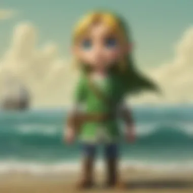 A scene showcasing the unique character designs in The Wind Waker