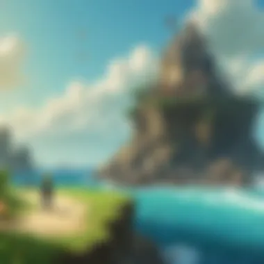 Artistic depiction of a vibrant island in The Wind Waker