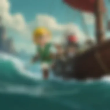 Link navigating the seas on a sailboat