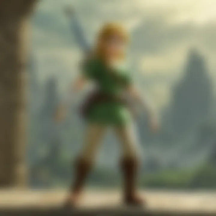 An innovative Wii controller showcasing its unique motion controls for Zelda gameplay