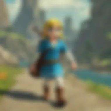 Artistic portrayal of the Wind Waker's unique cel-shaded graphics