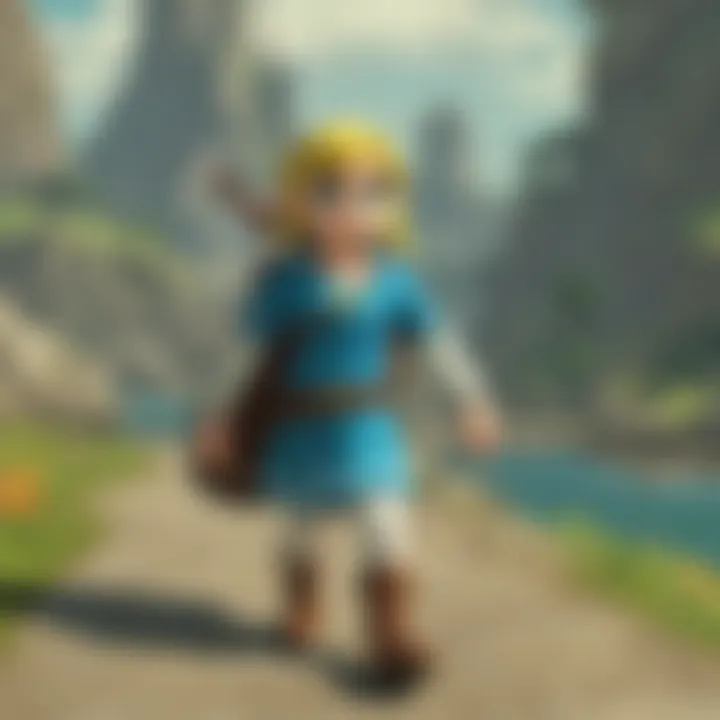 Artistic portrayal of the Wind Waker's unique cel-shaded graphics