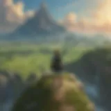 A breathtaking view of Hyrule's landscapes from Breath of the Wild