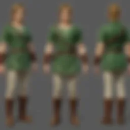 Link's iconic tunic showcasing the evolution of armor in the Zelda universe.