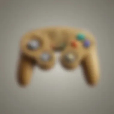 Ergonomic Excellence in GameCube Controller Design Ergonomic design of the GameCube controller highlighting its comfortable grip.
