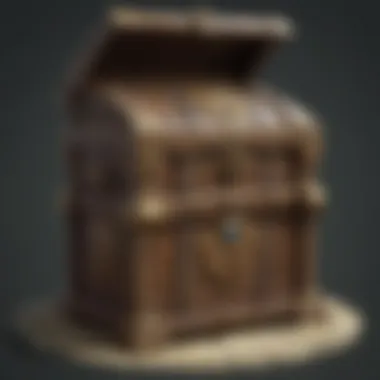 Interactive gameplay featuring a prize chest