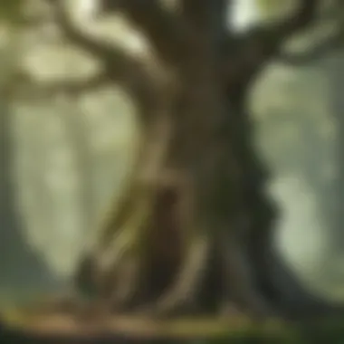 Tree Boss engaging in battle with the protagonist in a Zelda game