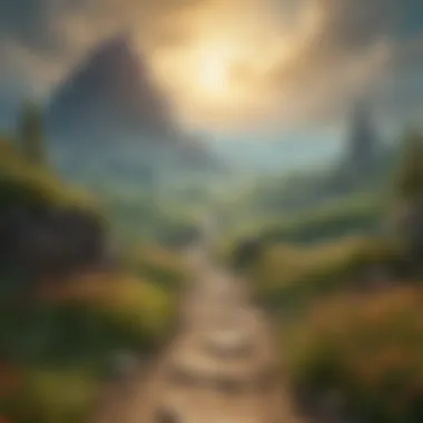 Mystical Powder Landscape A mystical representation of magic powder in a Zelda-inspired landscape.
