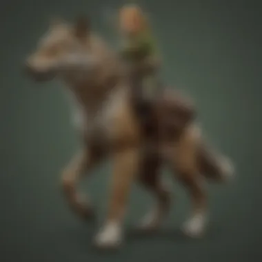 Wolf Link's Connection to Game Lore Artistic representation of Wolf Link in the game's lore