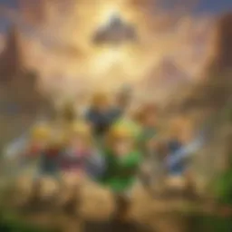 The three heroes collaborating in a dungeon