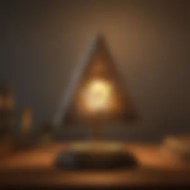 The Triforce lamp displayed in a modern gaming setup