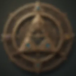 Close-up of a Triforce ring showcasing intricate design and craftsmanship