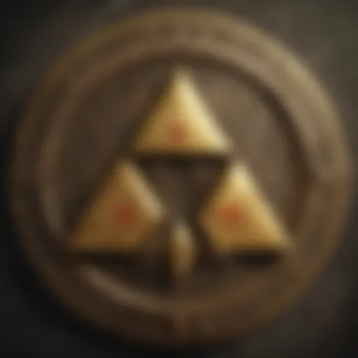 Ethereal depiction of the Triforce symbol