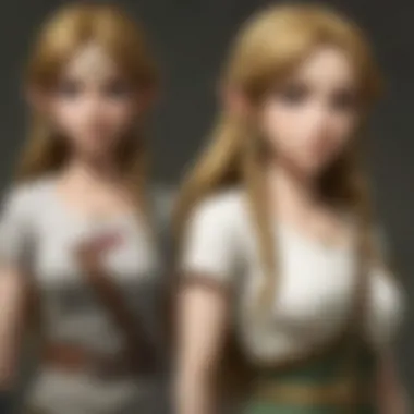 Artistic Style Comparison between the Manga and Game Artistic style comparison of the manga and game