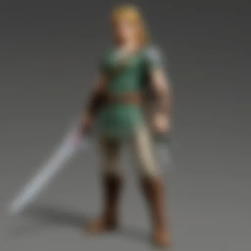 Link wielding the Master Sword in a dramatic pose