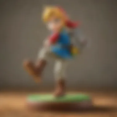 A close-up of an Amiibo being scanned into a gaming console, highlighting interaction.