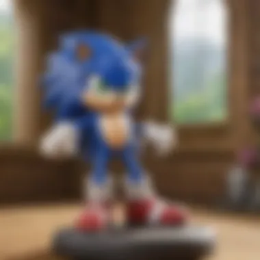 Sonic amiibo interacting with Nintendo Switch gameplay