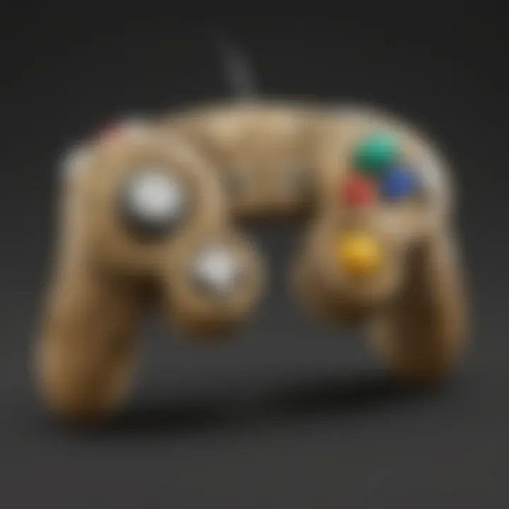 Official GameCube controller showcasing its ergonomic design