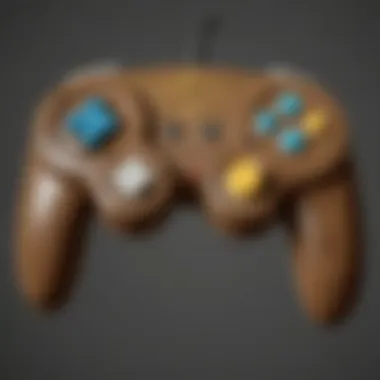 GameCube controller in use during a Zelda game