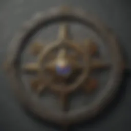 Close-up view of the Sheikah Slate Charger showcasing its intricate designs and glowing features