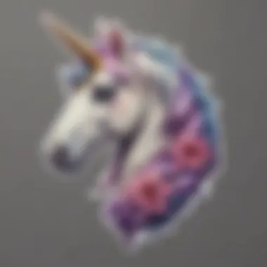 Waterproof unicorn sticker for durability and style on Amazon