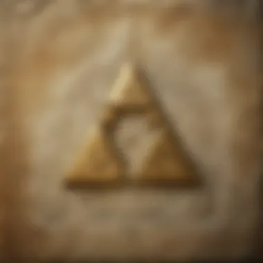 Ethereal Triforce Symbol on Ancient Stone Tablet