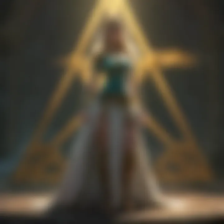 Ethereal Princess Zelda Standing in the Triforce