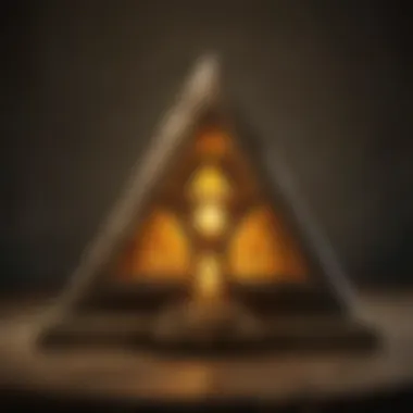 Magical artifact of the Triforce glowing