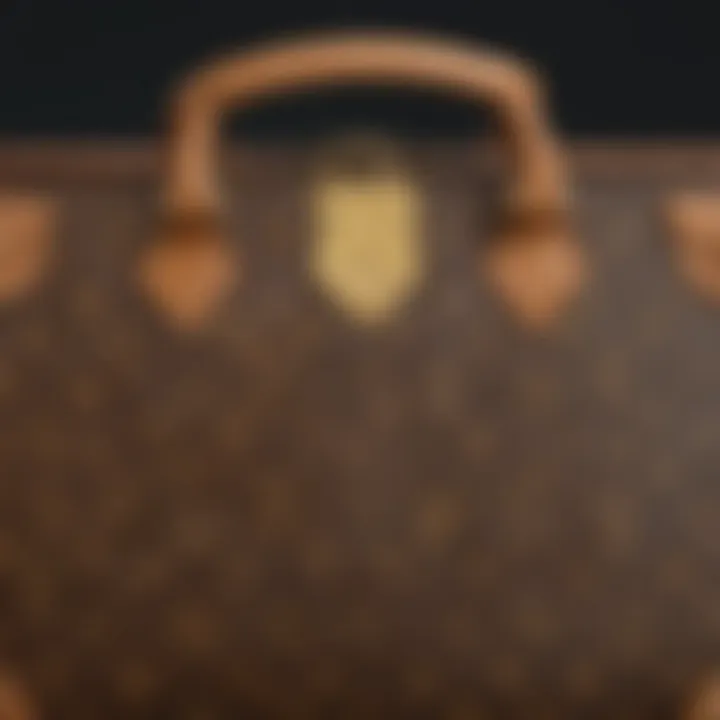 Close-up Detail of Vuitton Onthego Bag Craftsmanship