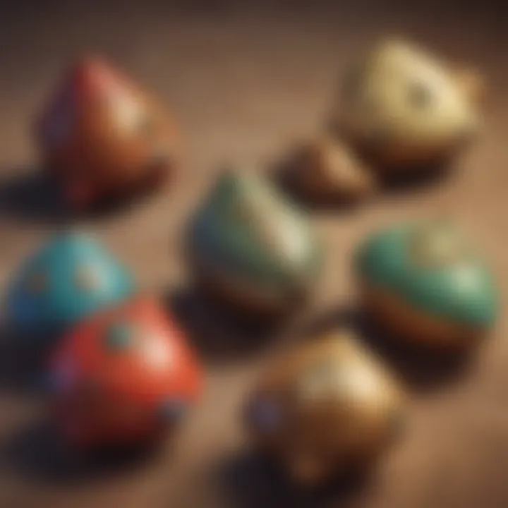 A selection of vintage ocarinas available in a secondary market setting