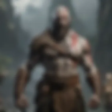 Xbox One X Console with God of War Title Screen