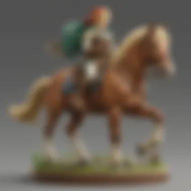 Display of various Zelda amiibo figures