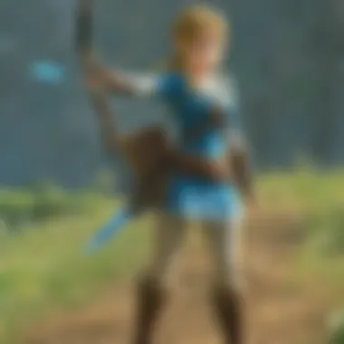 Link engaging in combat with an enemy