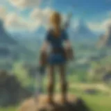 Vast landscape of Hyrule in Zelda: Breath of the Wild