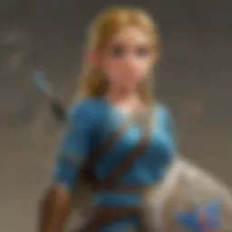 Detailed view of the Zelda Breath of the Wild Master Edition box