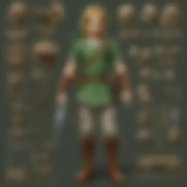 A guidebook opened to a page about collectibles in Zelda