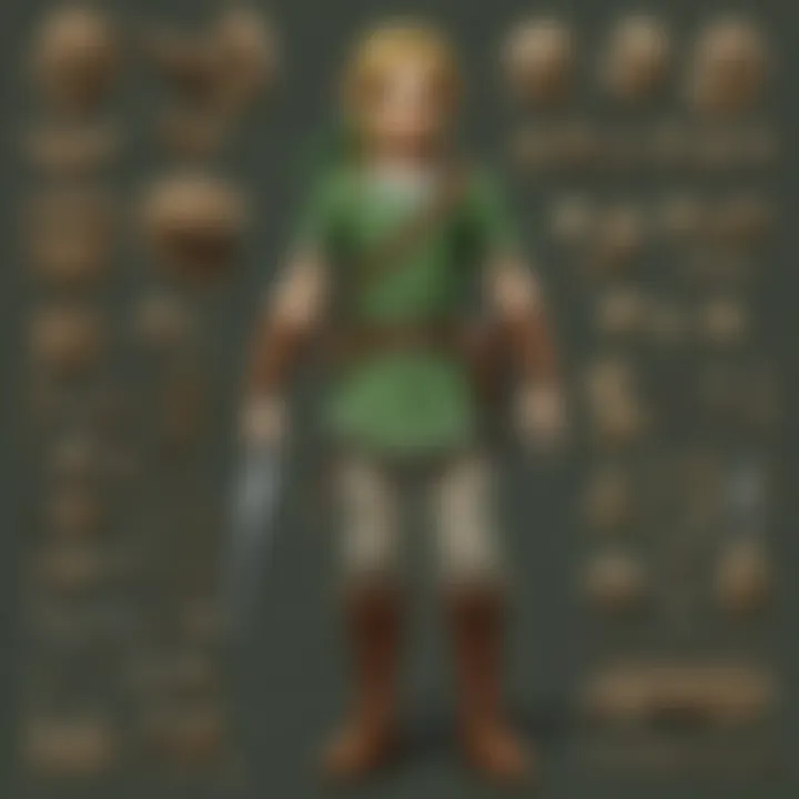 A guidebook opened to a page about collectibles in Zelda