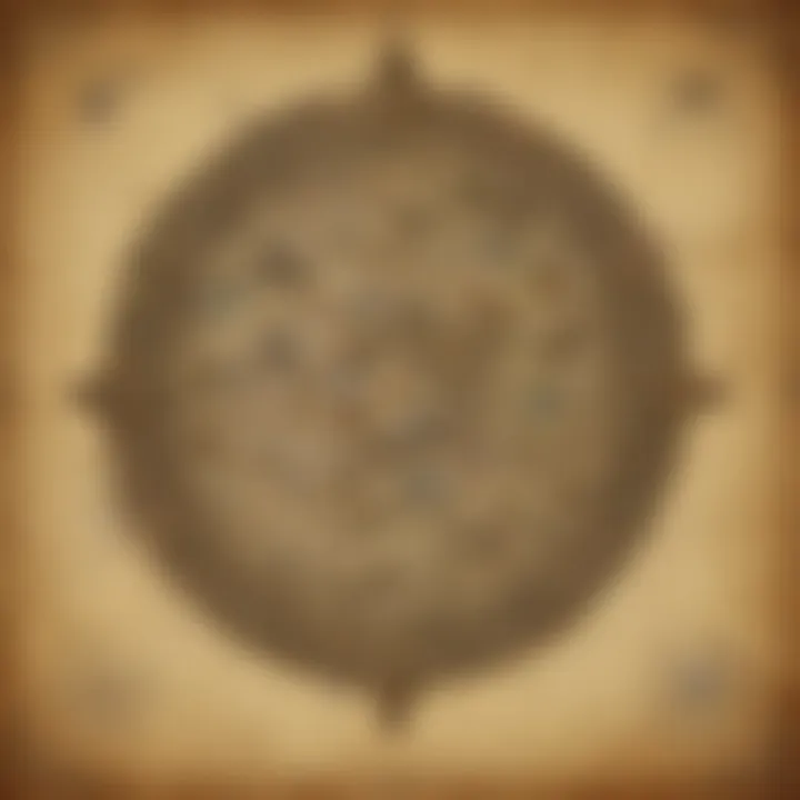 An intricate map highlighting locations of collectibles in a Zelda game